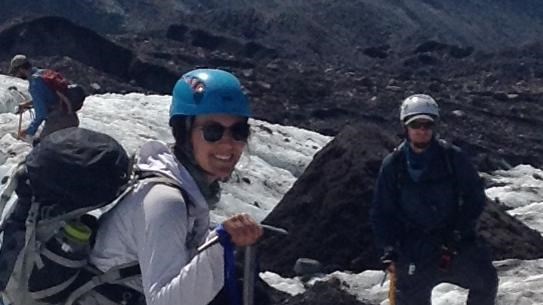 people on glacial ice