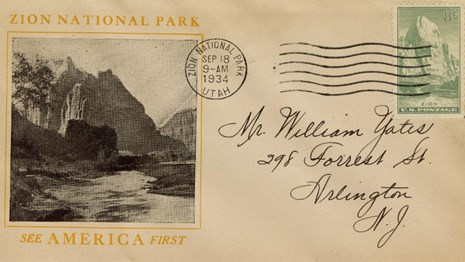 Postcard of Zion National Park