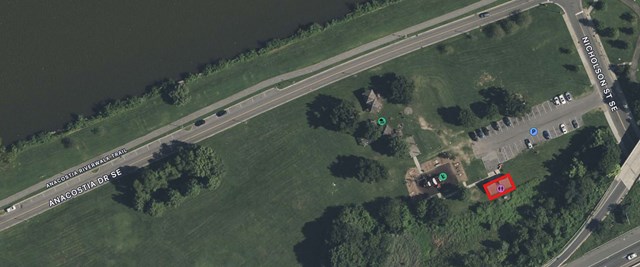 Map of Closed Areas: Anacostia Park Nicholson Street (Park Node/Pirate Ship Playground) Restrooms