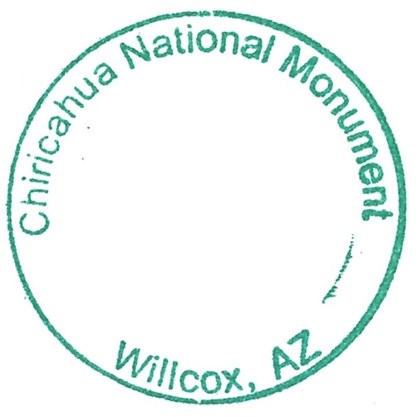 Chiricahua Passport Stamp - Current