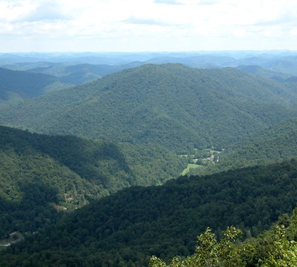Summer view of Cumberland Gap in the summer time.
