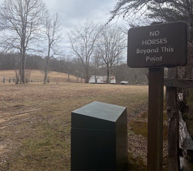 No Horses Beyond This Point sign