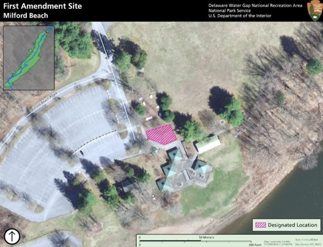 Milford Beach public assembly map