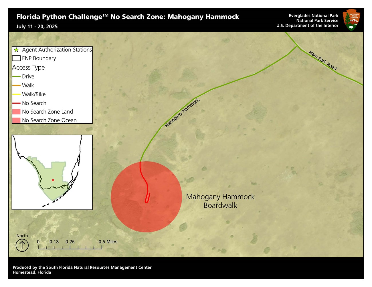 Florida Python Challenge™ - No Search Zone: Mahogany Hammock