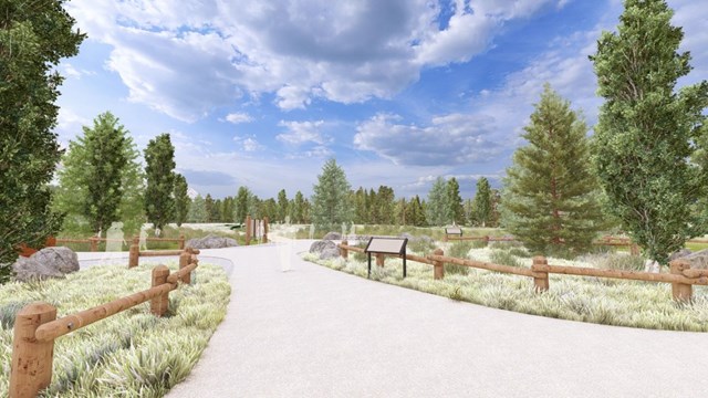 Rendering of visitor walkway