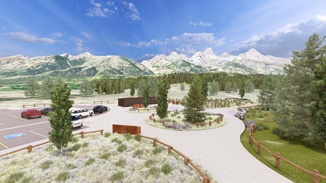 Rendering of new plaza