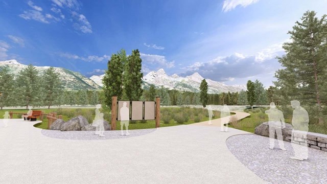 Rendering of new trailhead sign