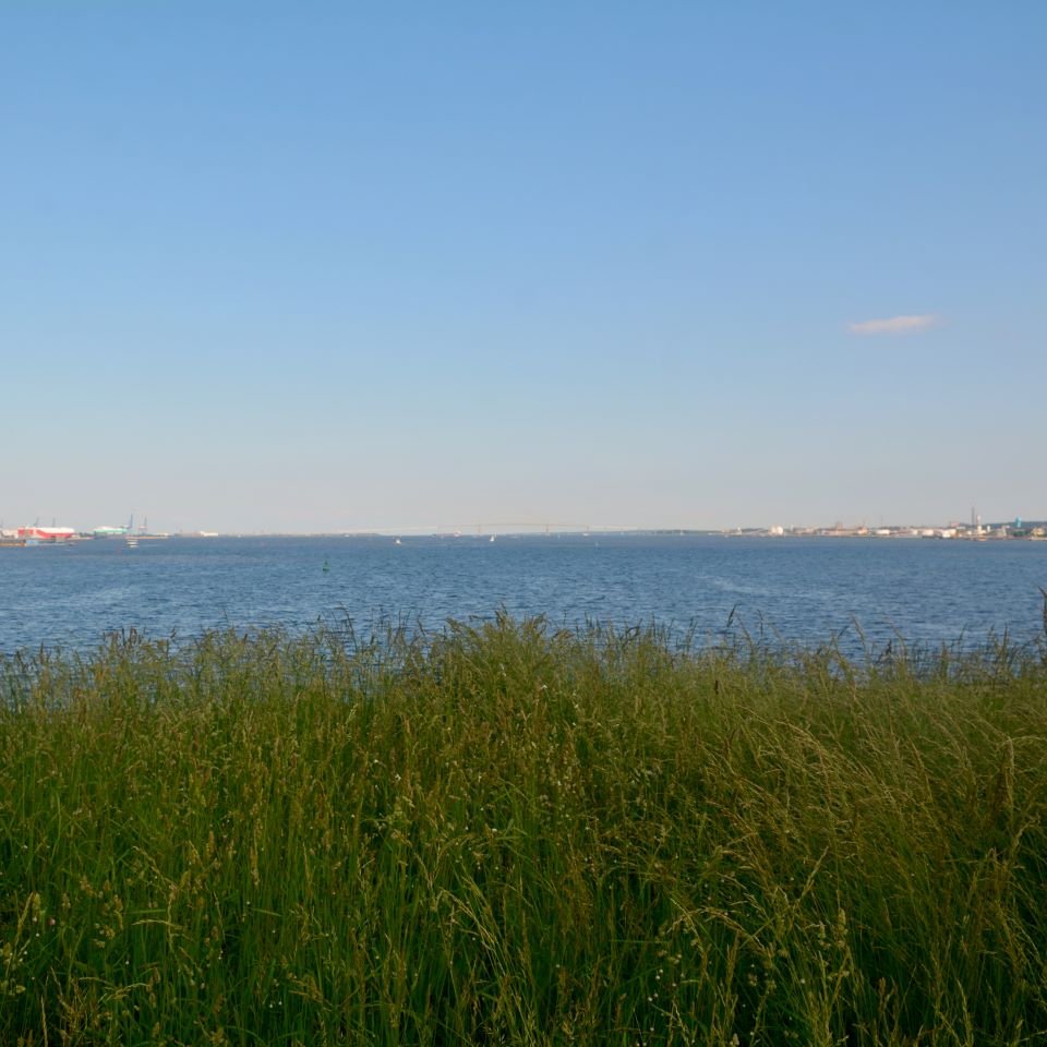 Nurses pose with the statue of Armistead, which once stood on a bastion looking out onto the Patapsco River.