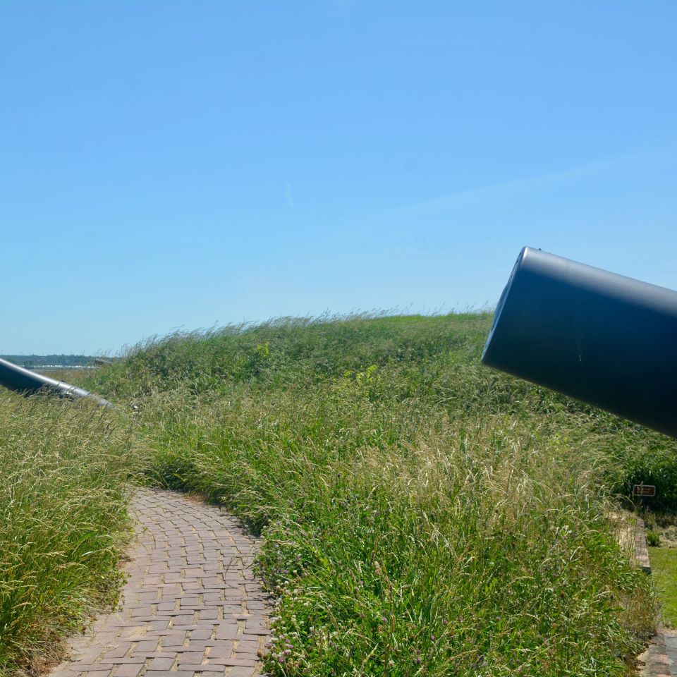 Bricklayers in the early 1900’s put down brick paths which guide foot-traffic around parts of the Fort,  emulating the ever evolving state of Fort McHenry’s features throughout history.