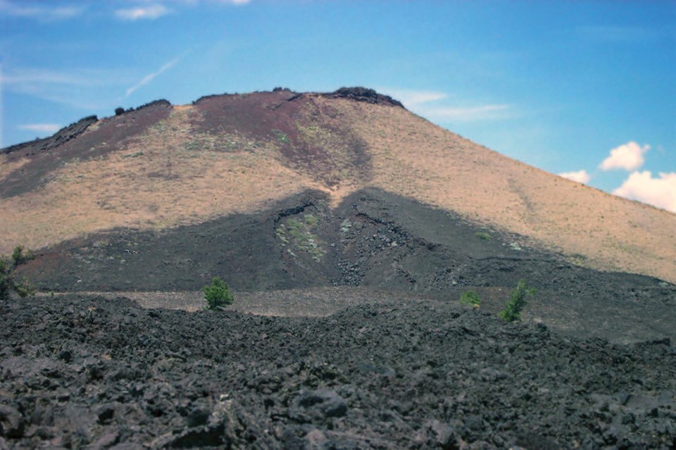 flat topped cinder cone