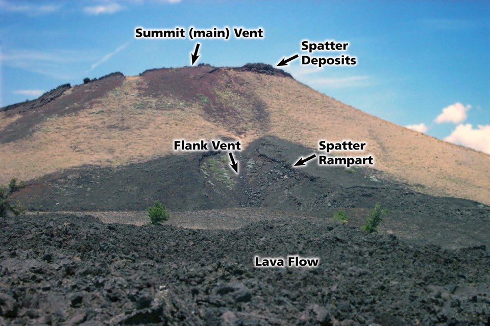 flat topped cinder cone