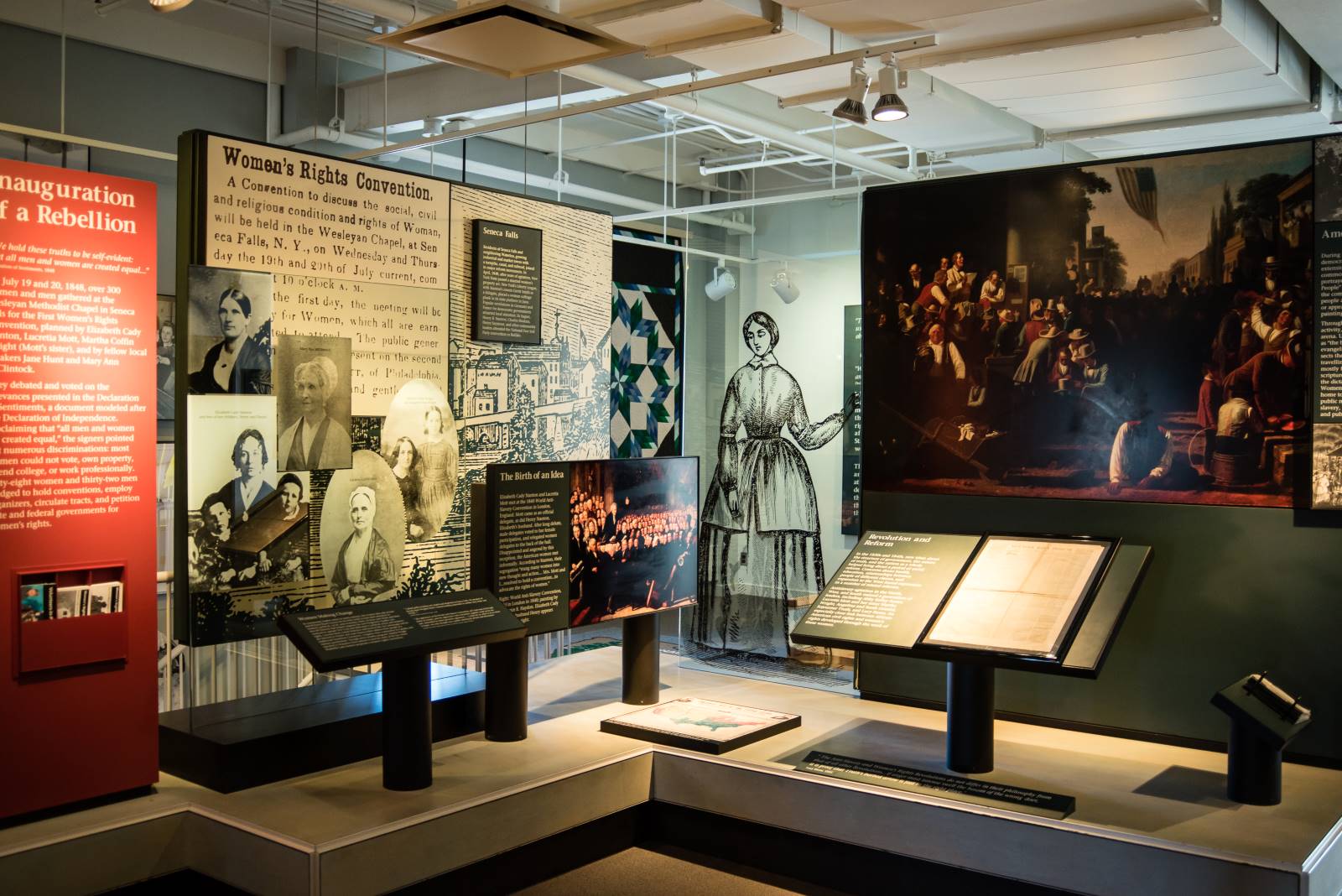 A museum exhibit space. A museum exhibit space.