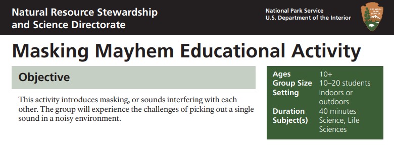 Header for Masking Mayhem educational activity Header for Masking Mayhem educational activity