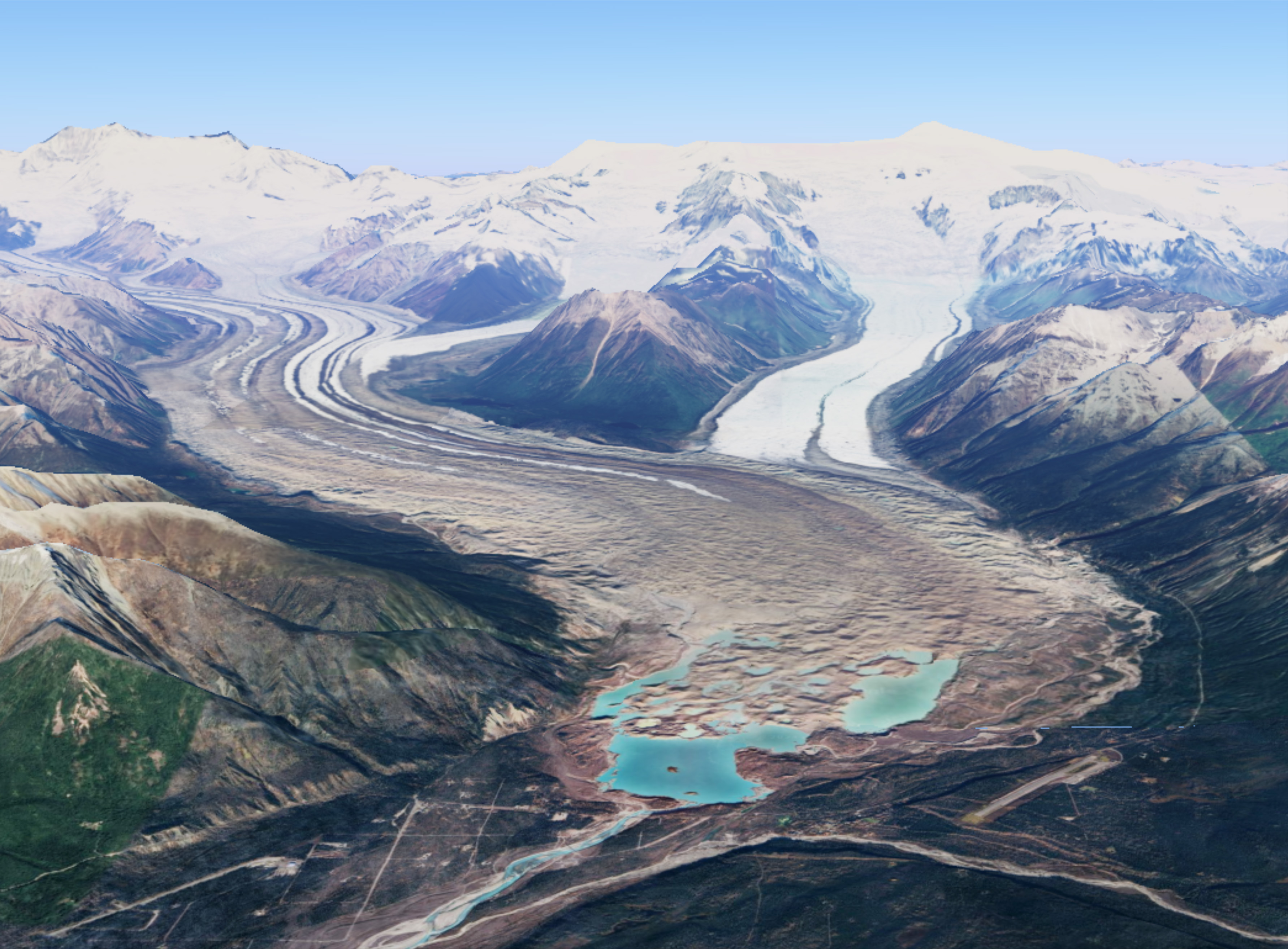 a black and white image of a glacier from 1938