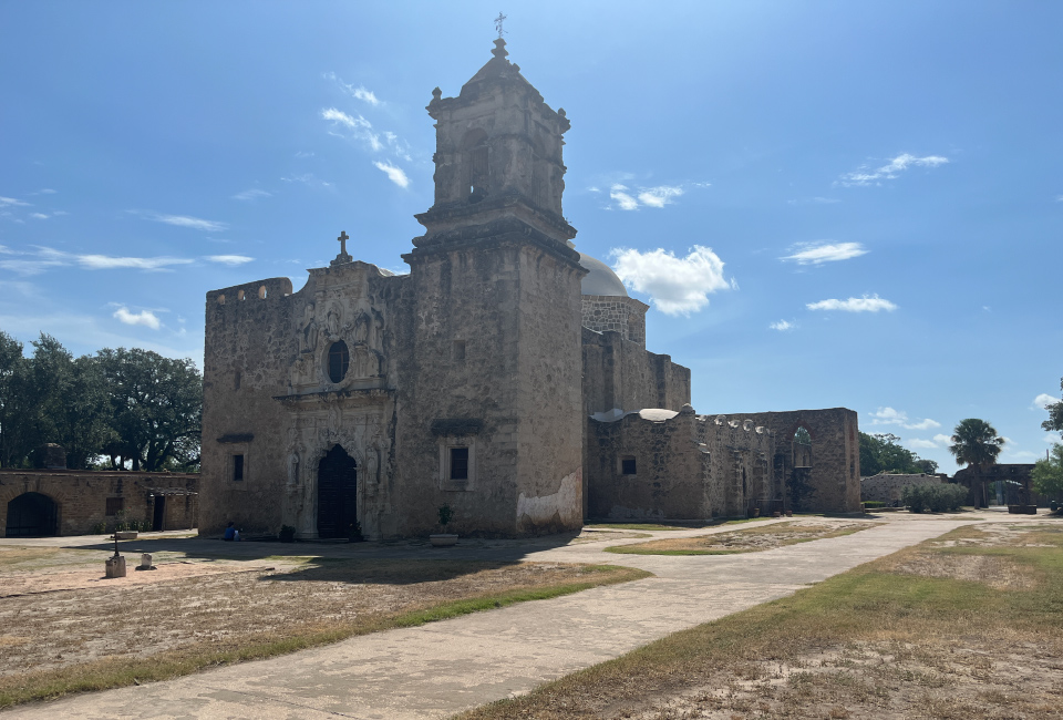 black and white photo of a church