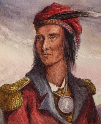 Portrait of Shawnee chief Tecumseh