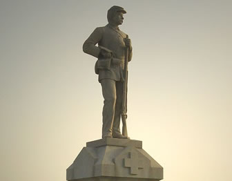 Modern photo of a monument at Antietam National Battlefield