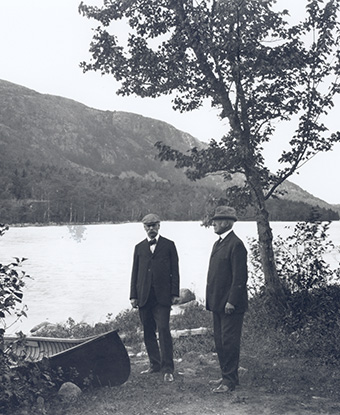 George B Dorr and Charles W Eliot at Jordan Pond.