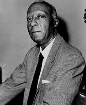 Photo of A. Phillip Randolph seated taken from right Photo of A. Phillip Randolph seated taken from right