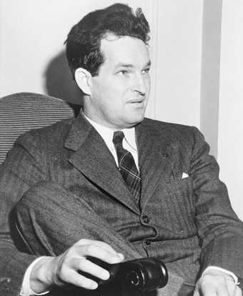 Black and white photo of a seated Paul Green, 1941