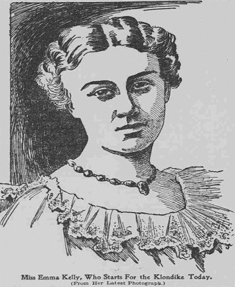 Line drawn portrait of a Victorian woman