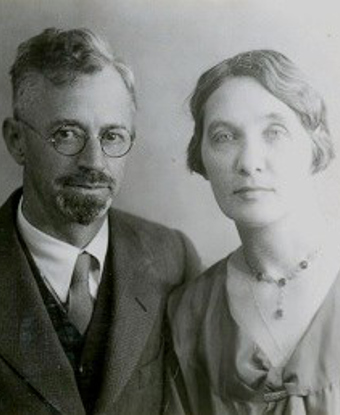 Early 19th-century couple posting for portrait Early 19th-century couple posting for portrait