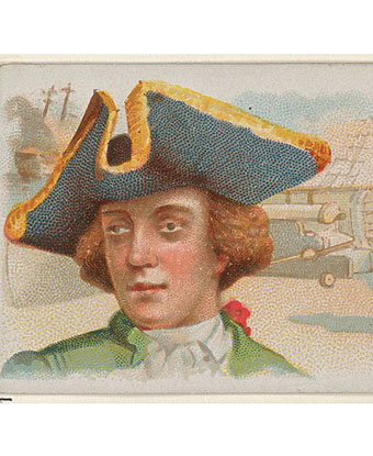 Color image of a woman with short hair and pirate hat. Collections, Metropolitan Museum of Art