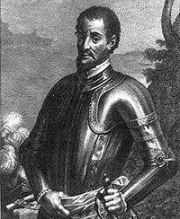 Engraving of Hernando De Soto