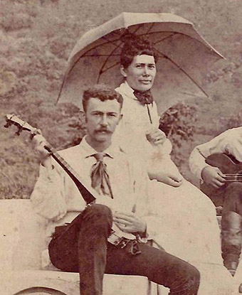 Wilhelmina Dowsett (right) and her husband, c. 1895 Wilhelmina Dowsett (right) and her husband, c. 1895