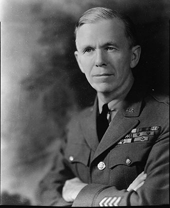 Studio portrait of Gen. George C. Marshall seated