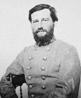 Portrait of Stephen D. Lee in Confederate military uniform, seated