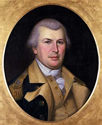 Head and shoulders color portrait of Maj. Gen. Greene in military uniform