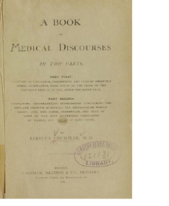 Front page of Dr. Crumpler's book