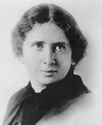A black and white head-and-shoulders photograph of Rose Schneiderman