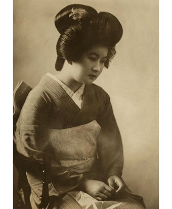Dr. Kazue Togasaki in traditional japanese dress, med school photo