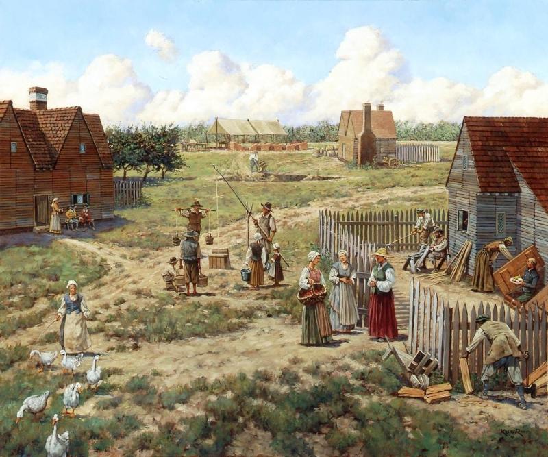  Jamestown, 1630s: Harvey's Industrial Enclave(Keith Rocco, artist).