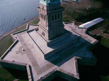 The star-shaped base that supports the Statue of Liberty is actually the remains of Fort Wood, a strategic part of the New Harbor Defense.