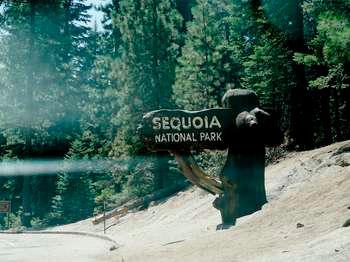 large wooden sign reading