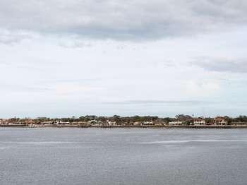 Matanzas Bay and houses along the waterfront of Anastasia Island