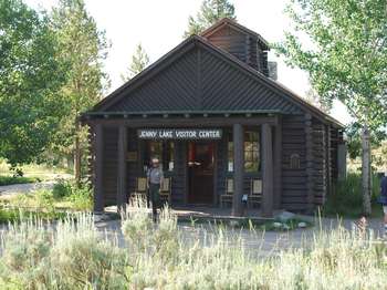 Rustic log structure, Jenny Lake Visitor Center
