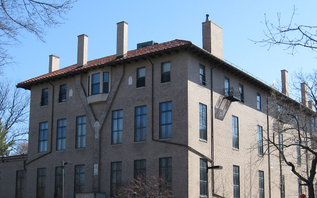 Outside the multi-story Isabella Stewart Gardner Museum in Boston