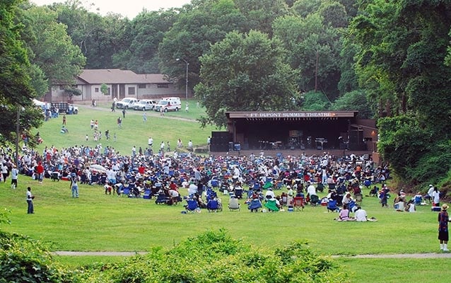 Scenic Shot of a summer concert at Fort Dupont Scenic Shot of a summer concert at Fort Dupont