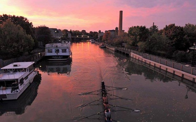 Sunset view of the Erie Canalway