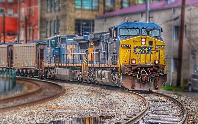 A colorful West Virginia coal freighter