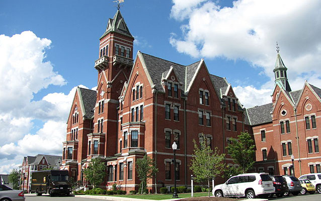 Exterior of a red brick building