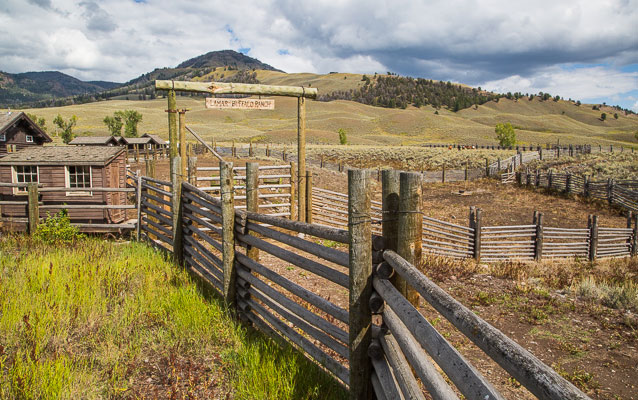 Historic corrals and buildings at the Lamar Buffalo Ranch Historic corrals and buildings at the Lamar Buffalo Ranch
