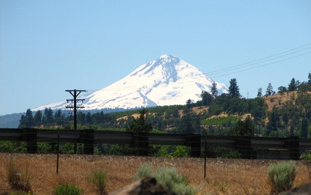 view of mount hood from rock fort campsite view of mount hood from rock fort campsite