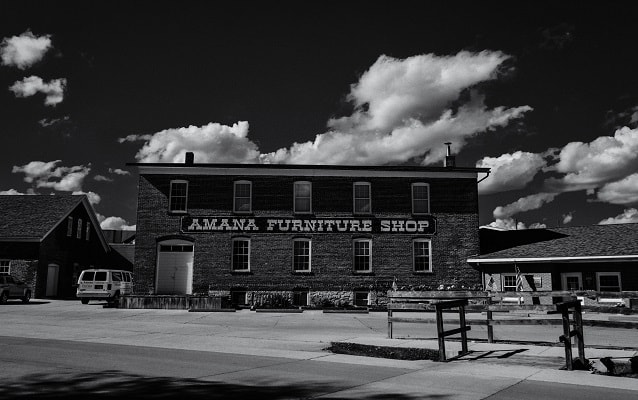 exterior of the amana furniture shop