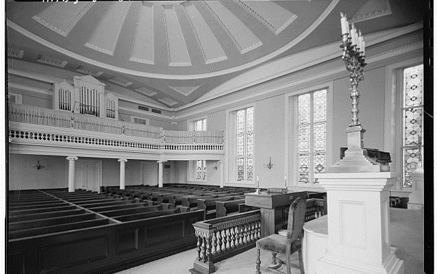 Inside of Kahal Kadosh Beth Elohim Synagogue.