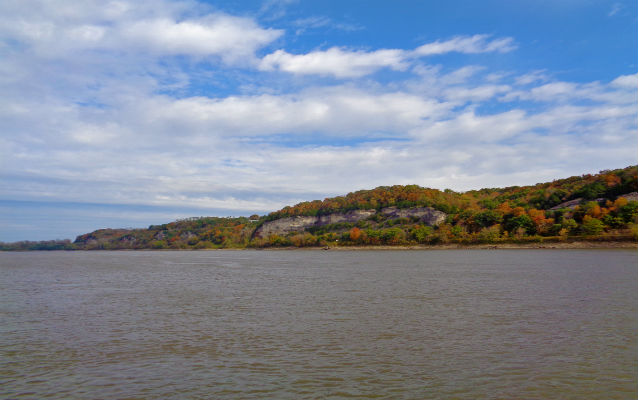 View of the bluff from the Missouri River View of the bluff from the Missouri River